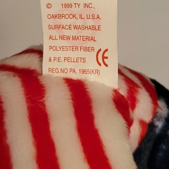 Original *RARE* Ty Beanie Baby “Spangle” KR Pink Face, *RARE WITH ERRORS* Mint - Picture 5 of 7